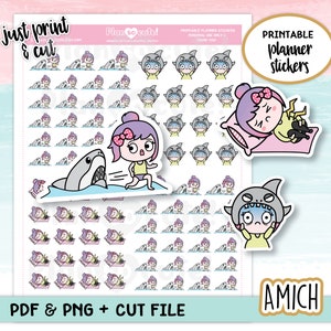 Printable period tracker, Printable Planner Stickers, Doodle Stickers