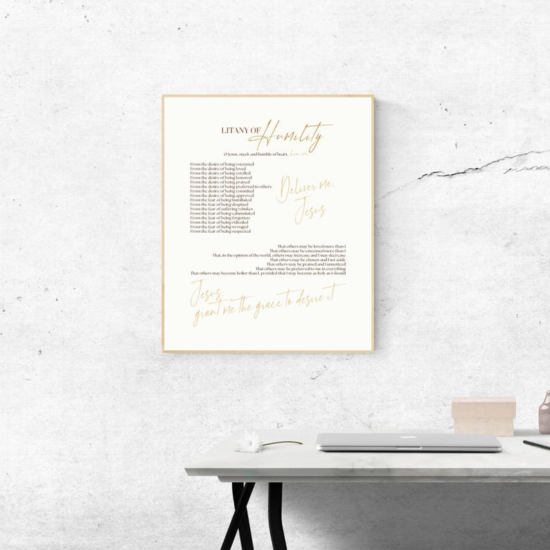 Litany of Humility Prayer | Catholic Art Print (digital Download) - Etsy
