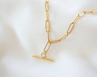 Thick Chain Necklace / Chain Necklace / Link Chain Necklace / Chain Necklace / Lariat Necklace / Gold Link Necklace / Y Necklace.