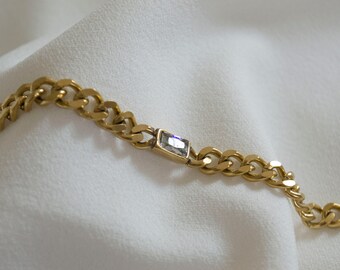 Chunky Chain Bracelet / Solitaire Diamond Bracelet / Chain Bracelet / Gold Chain Bracelet / Thick Chain Bracelet / Charm Bracelet.