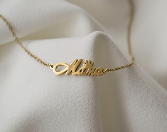 Script Mama Necklace Gold - Etsy