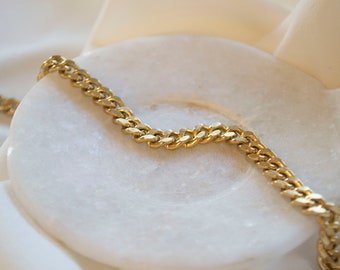 Cuban Chain Bracelet / Gold Cuban Chain Bracelet / Gold Chain Bracelet / Gold Bracelet / Thick Chain Bracelet / Cuban Bracelet.