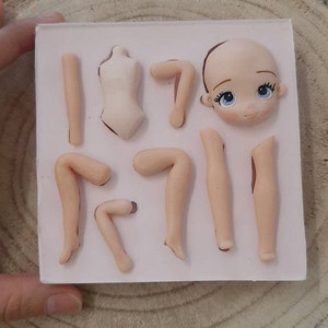 Stampo bambola 11 cm, mold , muffa , bambola , statuina , handmade immagine 2