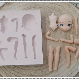 Stampo bambola 11 cm, mold , muffa , bambola , statuina , handmade immagine 1