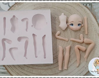 Doll mold 11 cm, mold, mold, doll, figurine, handmade