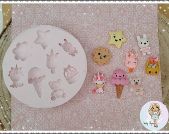 Small parts mould, ice cream, charme, kawaai food, handmade, mould