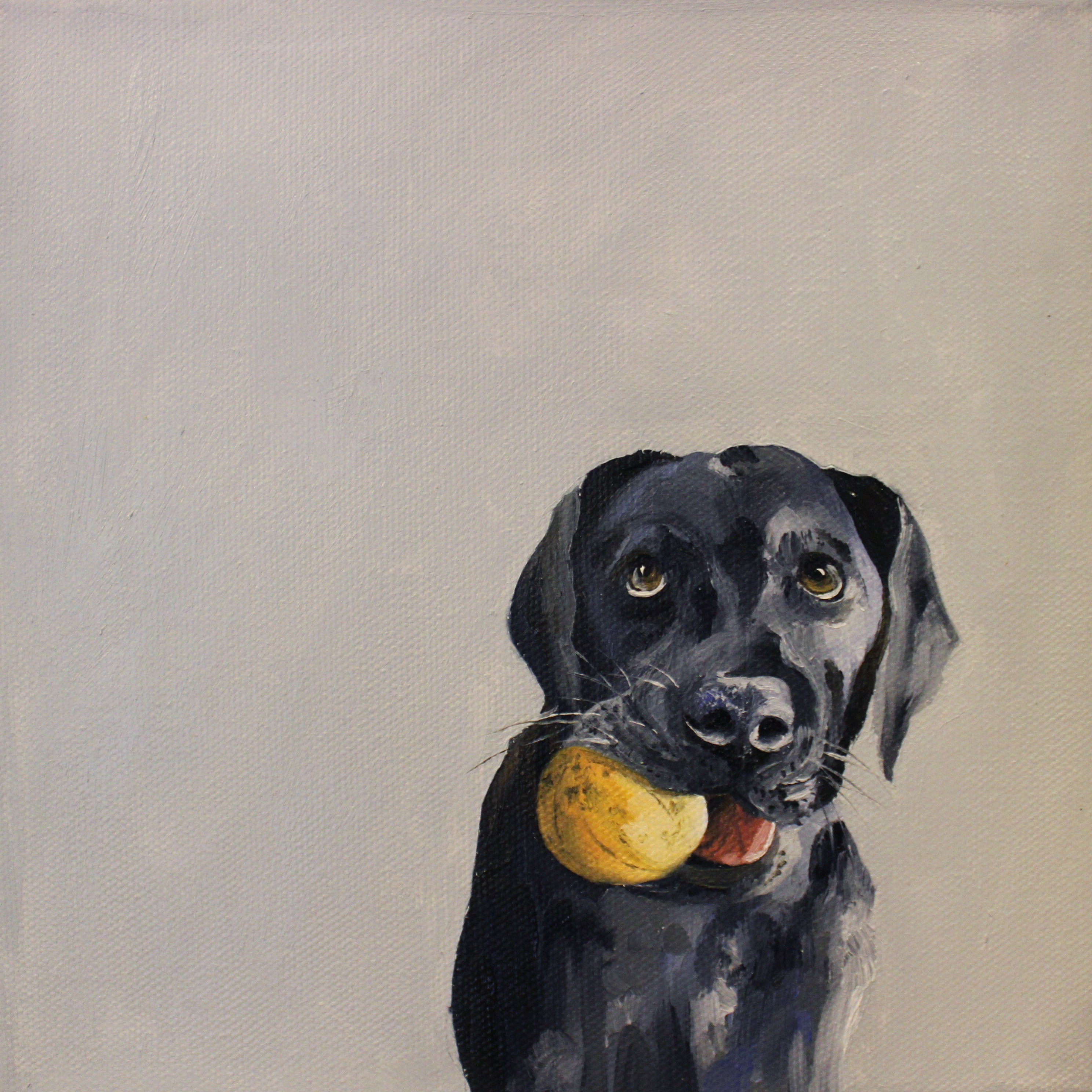 Black Lab Dog Portrait Oil Painting PRINT Etsy