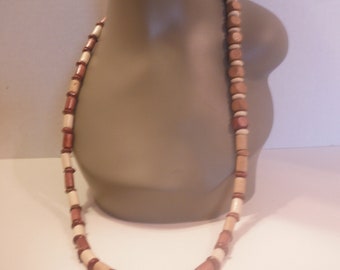 Houten kralen ketting