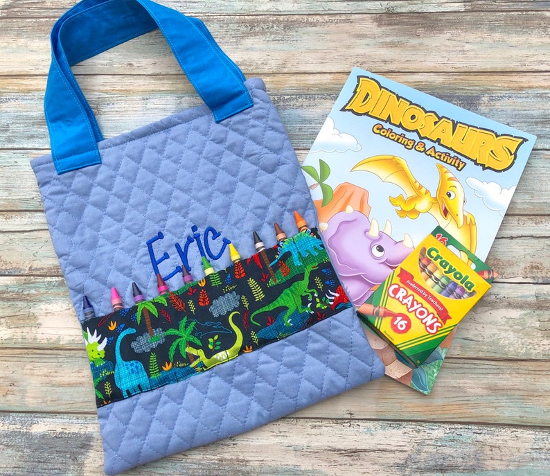 Coloring book bag Personalize crayons book bag. Crayons tote bag