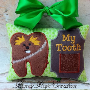 Tooth fairy Pillow,  Embroidered  pillow, Personalized Gift, Tooth Fairy Boys