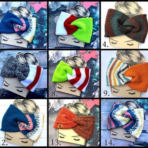 Crochet  Headband. Knitted Ear Warmer. Teen Adult Headwraps. Ready to ship.