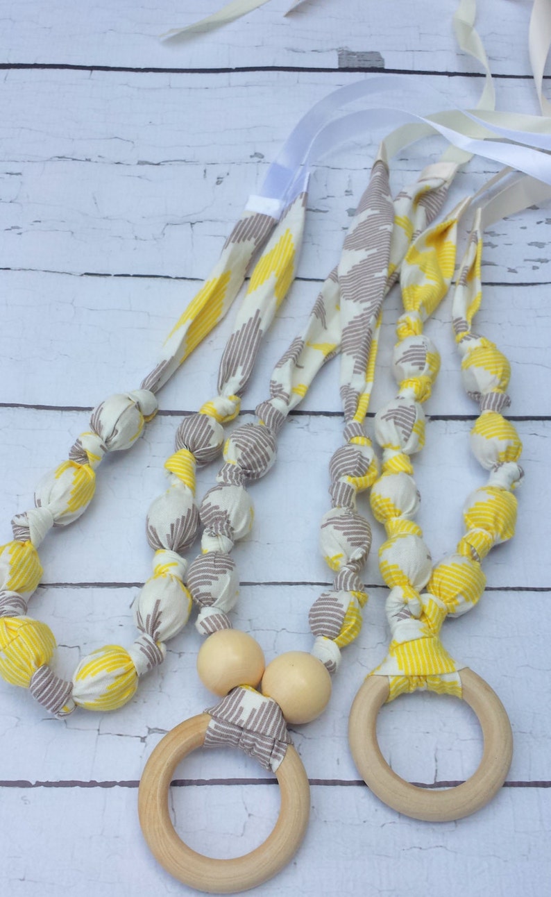 Fabric Teething Necklace.Baby Necklace.Nursing necklace
