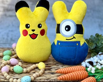 Personalized Peeps Bunny Plush | Marshmallow Toy Easter Basket Gift,