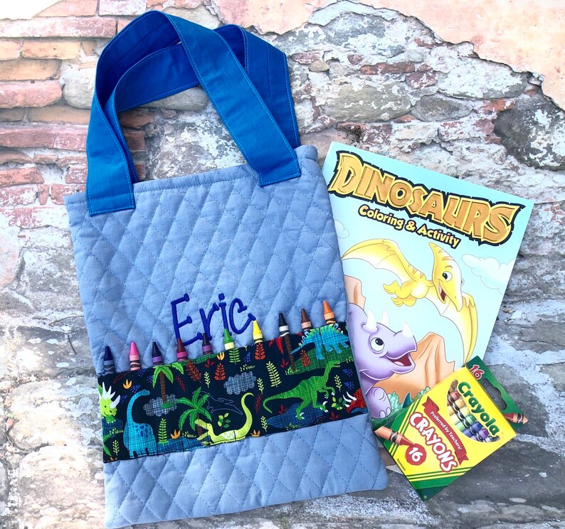 Coloring book bag Personalize crayons book bag. Crayons tote bag