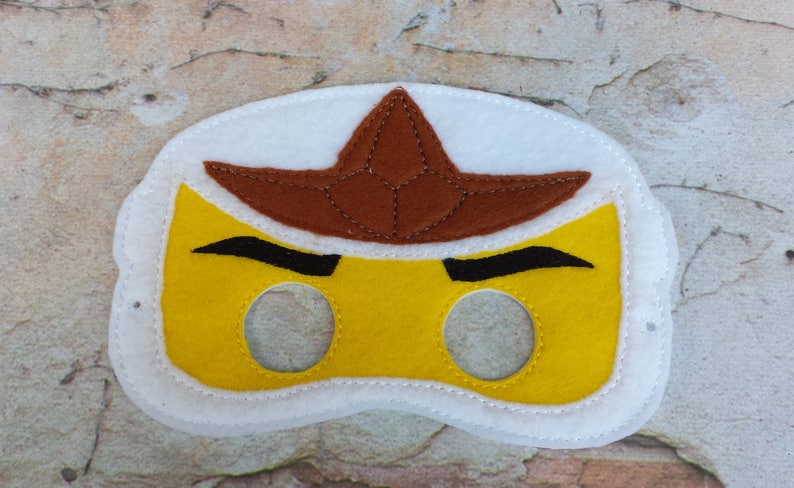 Felt mask.Embroidered flet mask.Birthday party mask.
