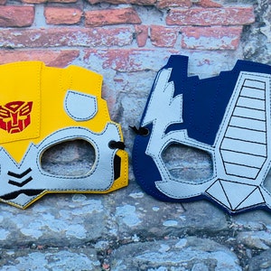 Embroidered Transformers Mask, Halloween Costume, Birthday Party mask, SIZE: KIDS 3-6y.old