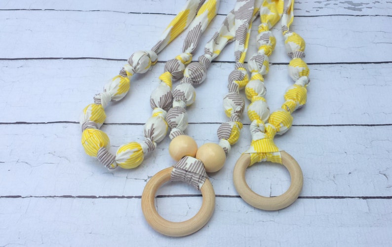Fabric Teething Necklace.Baby Necklace.Nursing necklace