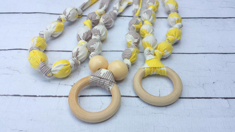 Fabric Teething Necklace.Baby Necklace.Nursing necklace