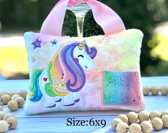 Unicorn Tooth Fairy Pillow, Pony pillow, Personalized Tooth Fairy Pillow, Tooth Fairy for Girl, Birthday Gift, Big Pillow SIZE:5X7