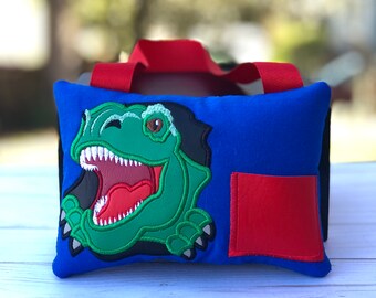 NR.500 Dinosaur Tooth Fairy Pillow | Personalized Lost Tooth Holder | Handmade Kids Gift