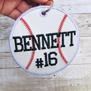 Baseball Bag Tag, Personalized  Bag Tag, Sports Tag, Monogrammed Bag Tags, Back to School, Baseball Mom accessories