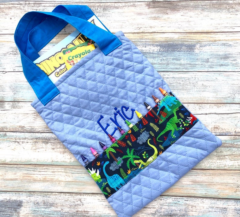 Coloring book bag Personalize crayons book bag. Crayons tote bag