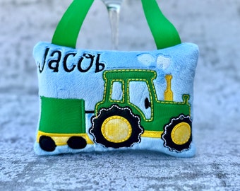 352 Tractor Tooth Fairy Pillow, Embroidered Pillow, Tooth pillow Boys, Birthday Gift, Personalized Gift