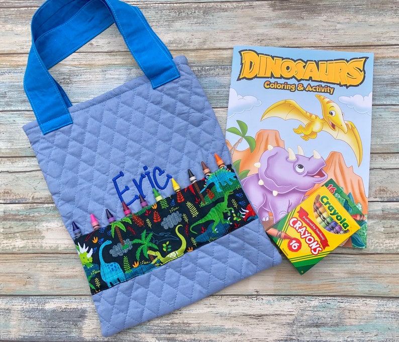 Coloring book bag Personalize crayons book bag. Crayons tote bag