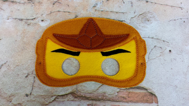 Felt mask.Embroidered flet mask.Birthday party mask.
