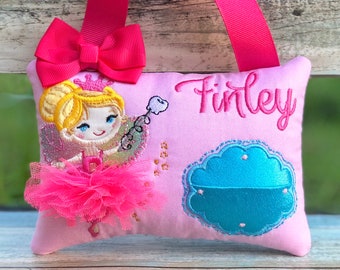 NR.301 Tooth Fairy Pillow, Ballerina Tooth Fairy Pillow, Birthday Gift.