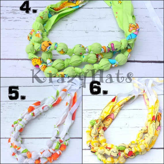 fabric teething necklace