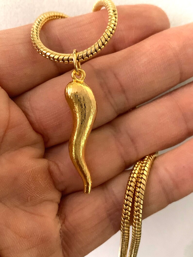 Italian Horn Necklace Italian Cornicello Our Large 1 Etsy