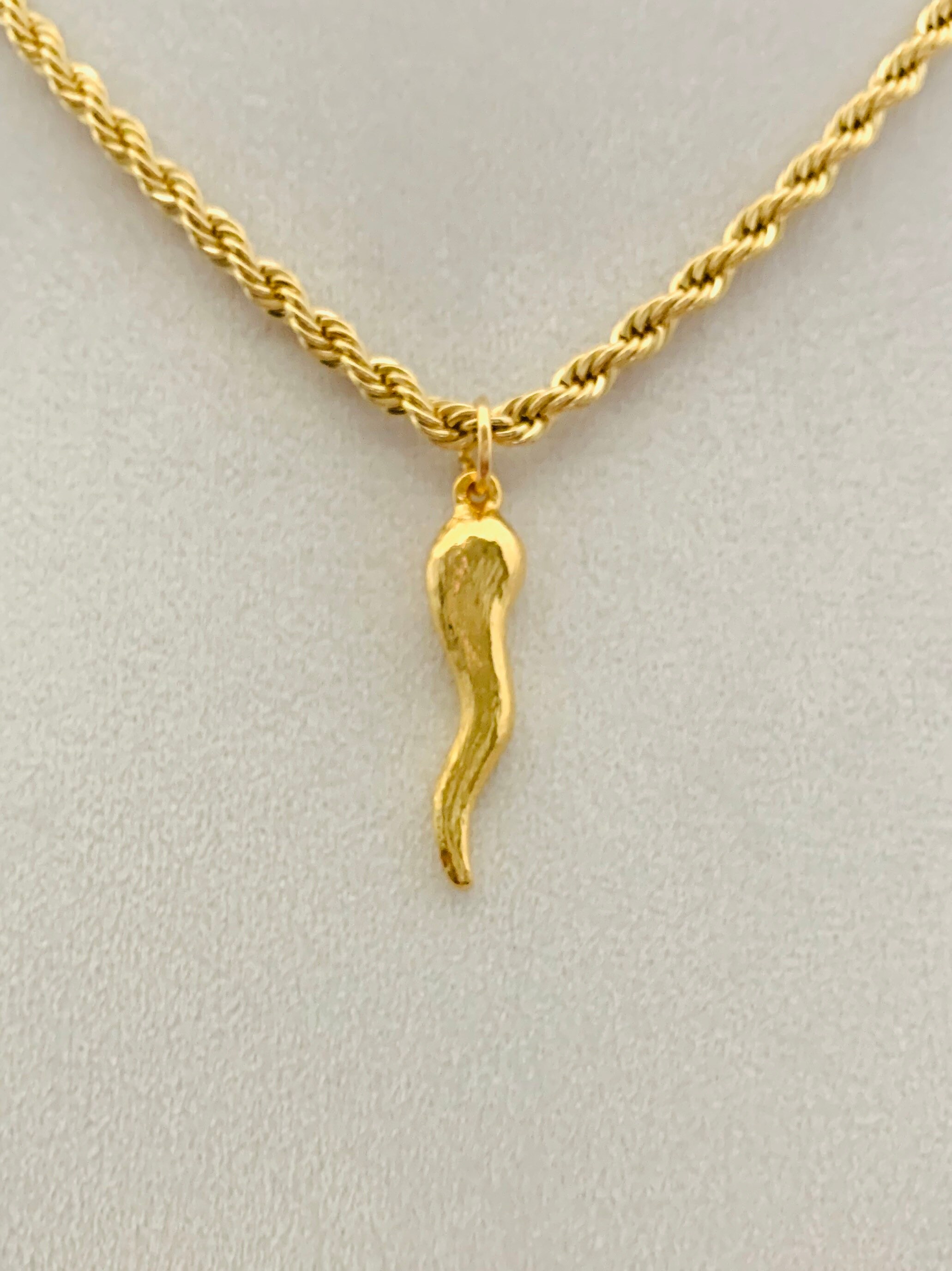 Italian Horn Necklace, Italian Cornicello, Italian Amulet