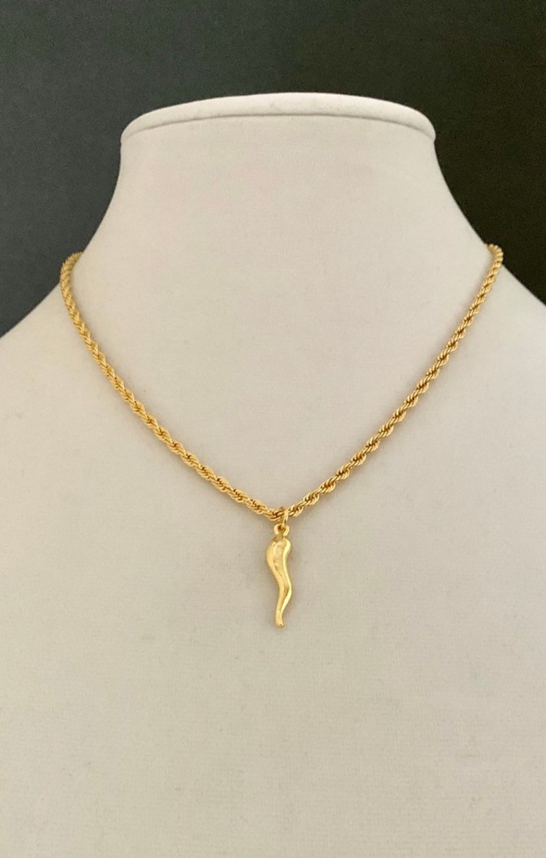 Italian Horn Necklace Italian Cornicello Italian Amulet Etsy