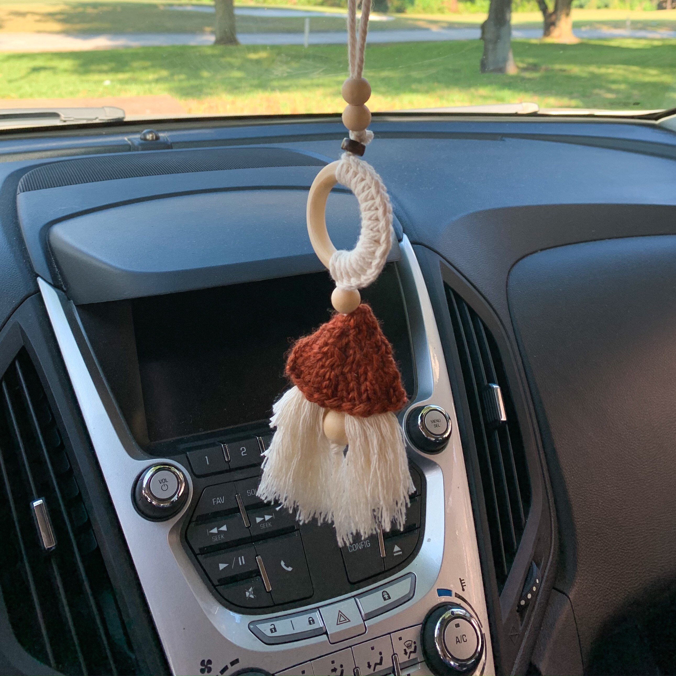 Car Mirror Tassel Rainbow Design Car Hanging Ornaments With Tassel