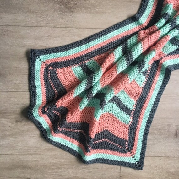 coral baby blanket