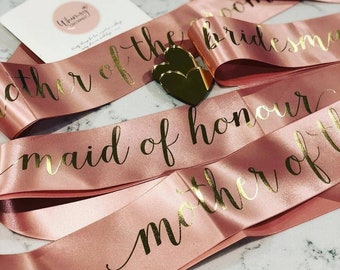 bridesmaid sashes australia