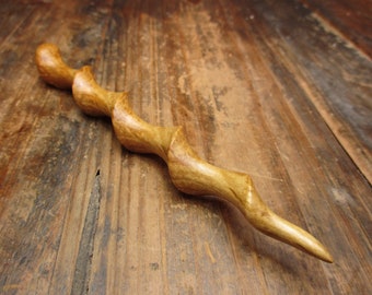 Hairpin wood, beech, 14.8cm, hairstick, spiral wood, fork, wooden pin, wood, hair accessories, wooden jewelry, wooden hairpin