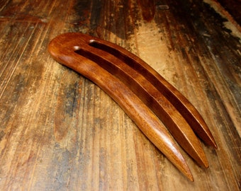 hair fork wood, nut, 14.5/12cm, hairpin wood, fork, wooden hairfork, wood hair fork, hairclip