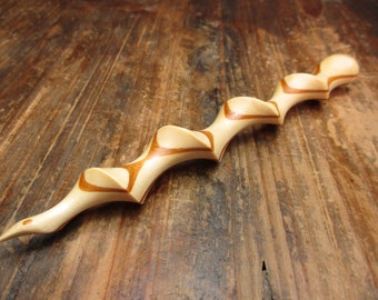 Hairpin wood, maple beech, 14.6cm, hairstick, spiral wood, fork, wooden pin, wood, hair accessories, wooden jewelry, wooden hairpin