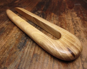hair fork wood, walnut, 14.5/12.5cm, hairpin wood, fork, wooden hairfork, wood hair fork, hairclip