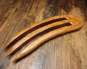 hair fork wood, oak, hairpin wood, 14.5/12cm, wooden hairfork, wood hair fork, hairclip