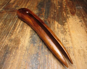 hair fork wood, nut, 13/11cm, hairpin wood, fork, wooden hairfork, wood hair fork, hairclip