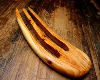 hair fork wood, yew, 15/12cm, hairpin wood, fork, wooden hairfork, wood hair fork, hairclip