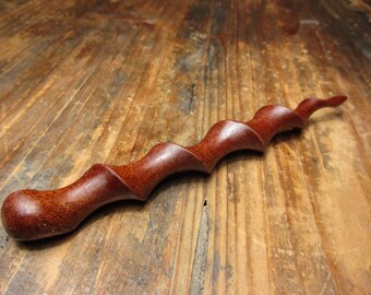 Hairpin wood, mahogany, 15.1cm, hairstick, spiral wood, fork, wooden pin, wood, hair accessories, wooden jewelry, wooden hairpin