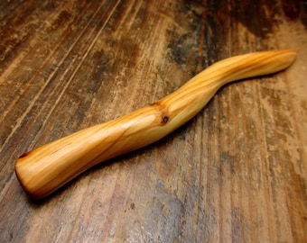 Madera de horquilla, tejo, 14,8 cm, madera de palo de pelo, tenedor, pasador de madera, madera, accesorios para el cabello, joyería de madera, horquilla de madera