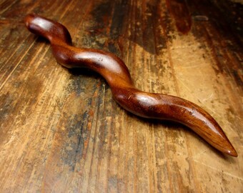 Hairpin wood, nut, 15.3cm, hairstick, spiral wood, fork, wooden pin, wood, hair accessories, wooden jewelry, wooden hairpin