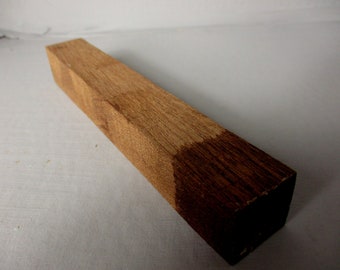 Caoba 14,8x2,1 x 2,1 cm, bolígrafo en blanco, madera torneada, madera artesanal, mango de cuchillo, empuñadura de madera, escantillón, en blanco, instrumento de escritura en blanco, madera, torneado