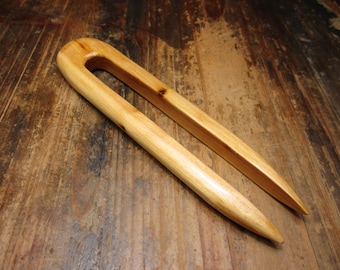 hair fork wood, juniper, 14/12cm, hairpin wood, fork, wooden hairfork, wood hair fork, hairclip