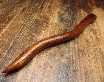 Horquilla de madera, nuez, 14,4 cm, palo de pelo de madera, tenedor, pasador de madera, madera, accesorios para el cabello, joyería de madera, horquilla de madera